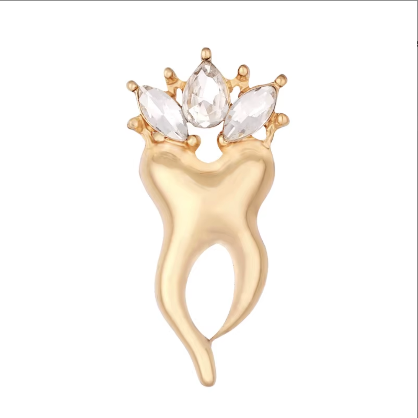 Crowned Tooth Pin – Gold